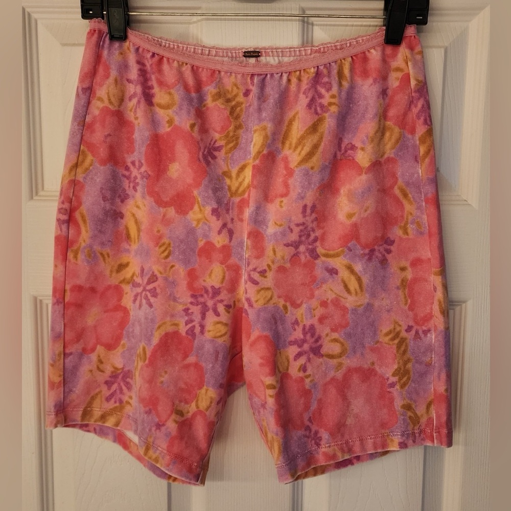 Free People Get Physical Set Pink Bustier Crop Top Biker Shorts Set Size Medium - Picture 8 of 14